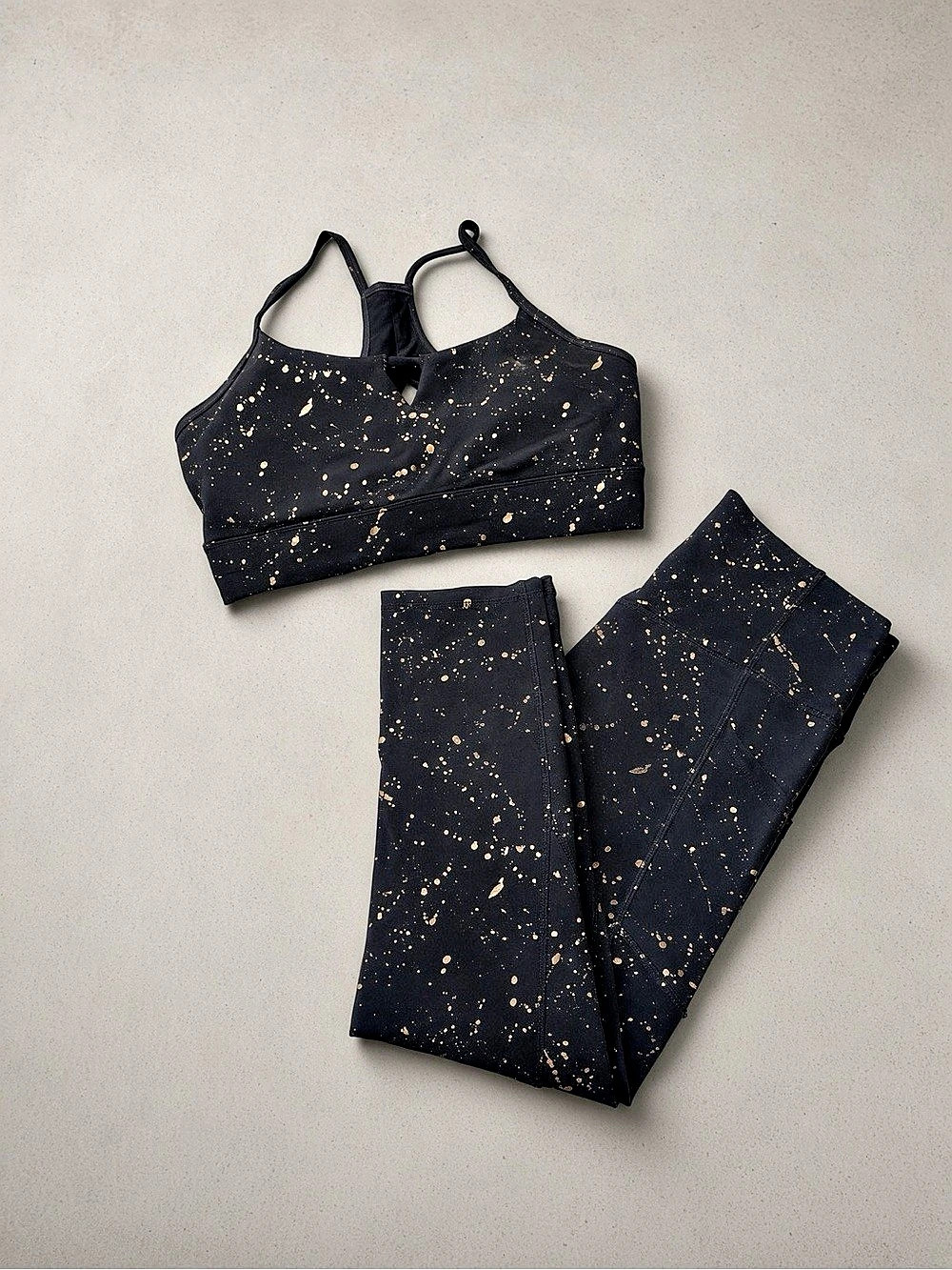CRZ YOGA Abstract Print Leggings Set